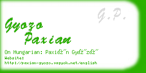 gyozo paxian business card